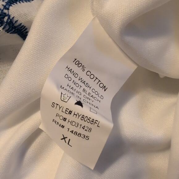 NWT Baltic Born Women's Mirabel Eyelet Midi Cotton Dress Boho Cottage Blue White - Picture 8 of 8